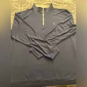 Rhoback Mens Performance Quarter Zip Q-Zip The Admiral Navy Blue Extra Large XL